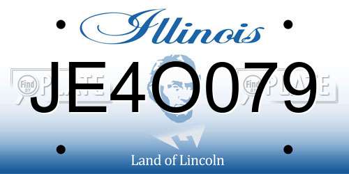 JE4O079 Illinois License Plate