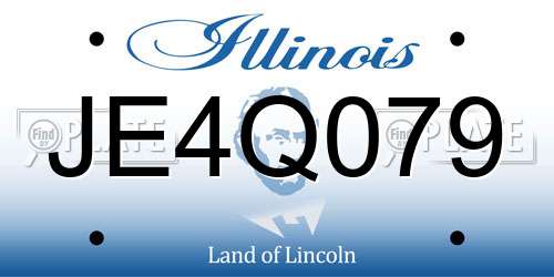 JE4Q079 Illinois License Plate