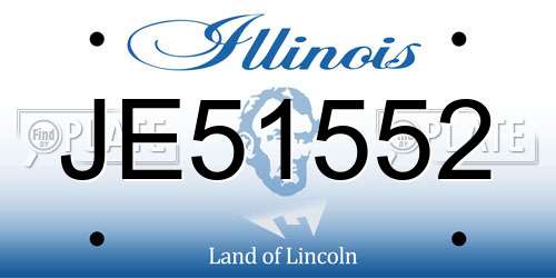 JE51552 Illinois License Plate