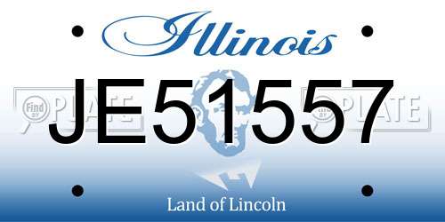 JE51557 Illinois License Plate