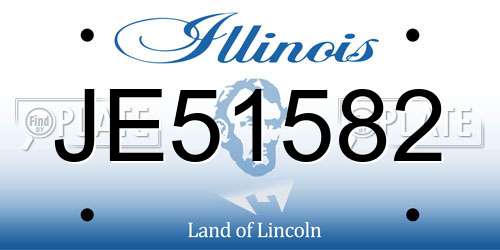 JE51582 Illinois License Plate