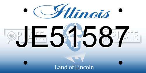 JE51587 Illinois License Plate