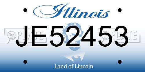 JE52453 Illinois License Plate