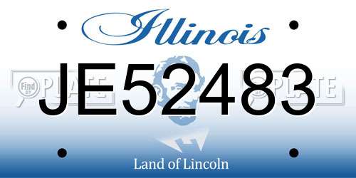 JE52483 Illinois License Plate