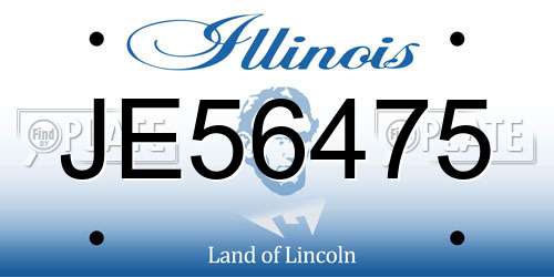 JE56475 Illinois License Plate