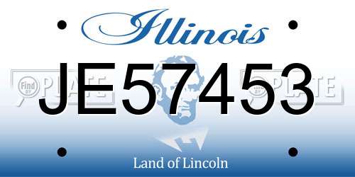 JE57453 Illinois License Plate