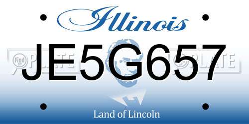 JE5G657 Illinois License Plate