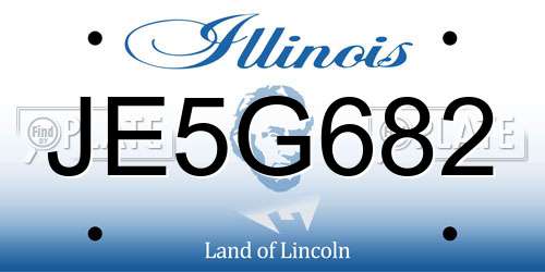 JE5G682 Illinois License Plate