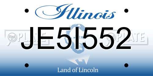 JE5I552 Illinois License Plate