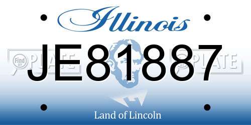 JE81887 Illinois License Plate