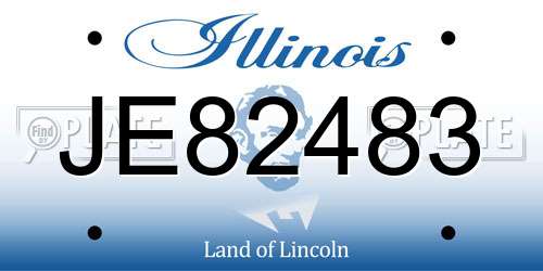 JE82483 Illinois License Plate