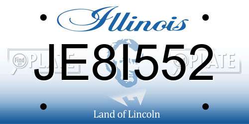 JE8I552 Illinois License Plate