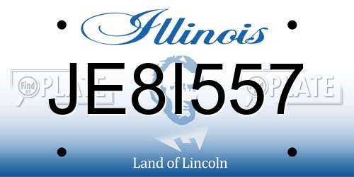 JE8I557 Illinois License Plate