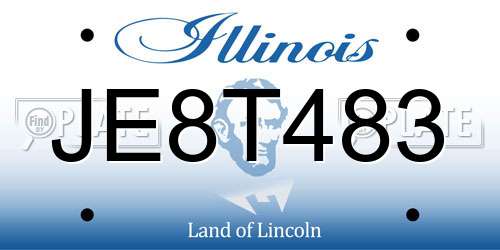 JE8T483 Illinois License Plate