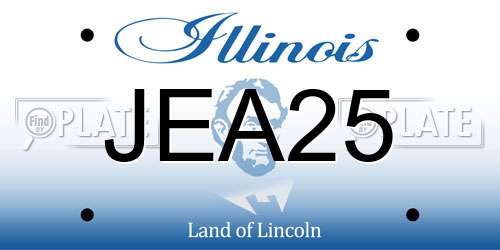 JEA25 Illinois License Plate
