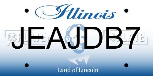 JEAJDB7 Illinois License Plate