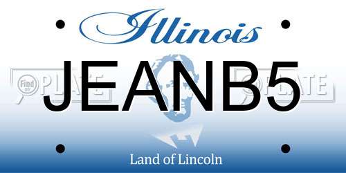 JEANB5 Illinois License Plate