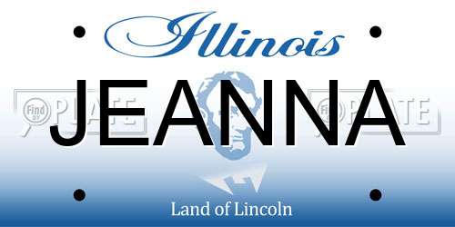 JEANNA Illinois License Plate