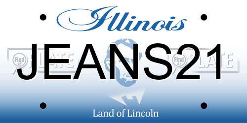 JEANS21 Illinois License Plate
