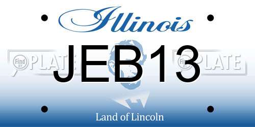 JEB13 Illinois License Plate