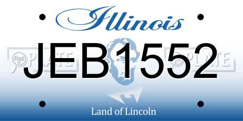 JEB1552 Illinois License Plate