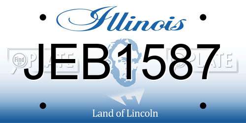 JEB1587 Illinois License Plate