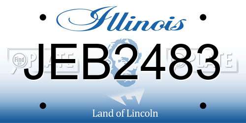 JEB2483 Illinois License Plate