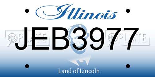 JEB3977 Illinois License Plate