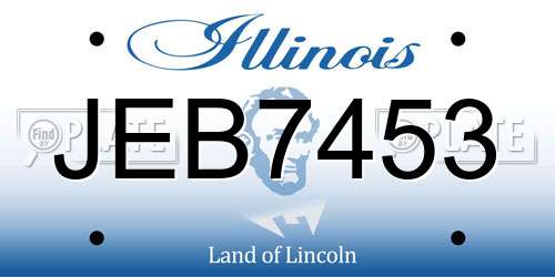 JEB7453 Illinois License Plate
