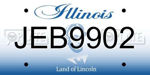 JEB9902 Illinois License Plate