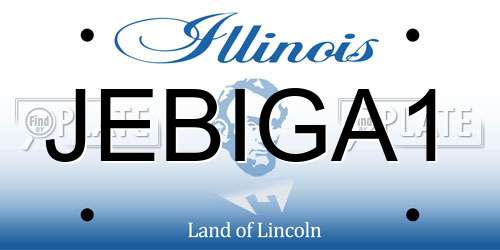 JEBIGA1 Illinois License Plate