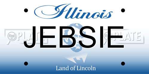 JEBSIE Illinois License Plate