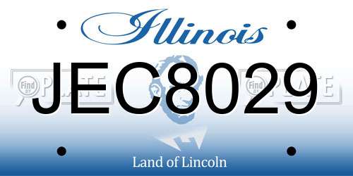JEC8029 Illinois License Plate