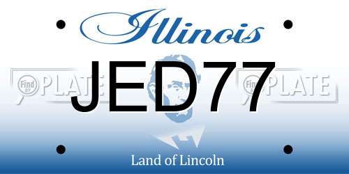 JED77 Illinois License Plate