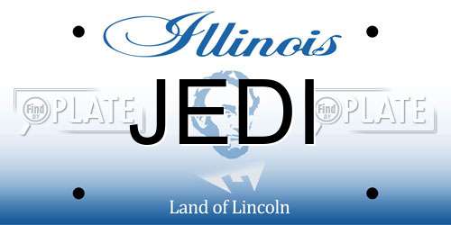 JEDI Illinois License Plate