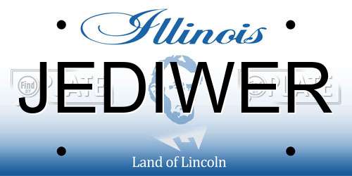 JEDIWER Illinois License Plate