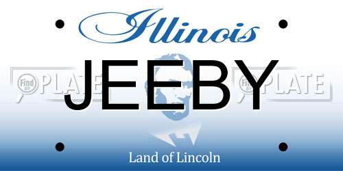 JEEBY Illinois License Plate