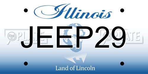 JEEP29 Illinois License Plate