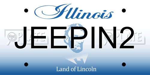 JEEPIN2 Illinois License Plate