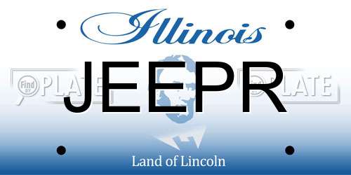 JEEPR Illinois License Plate