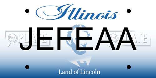 JEFEAA Illinois License Plate