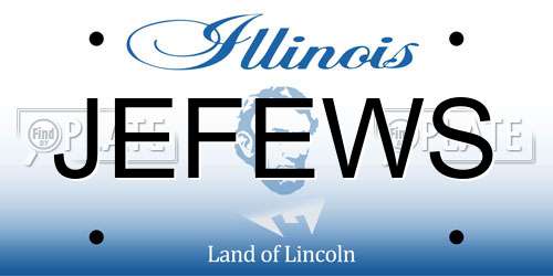 JEFEWS Illinois License Plate