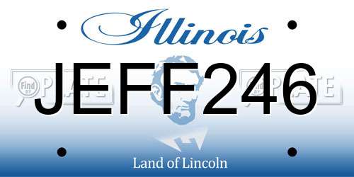 JEFF246 Illinois License Plate