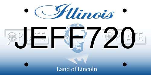JEFF720 Illinois License Plate