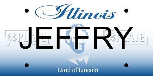 JEFFRY Illinois License Plate
