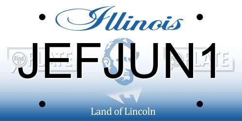 JEFJUN1 Illinois License Plate