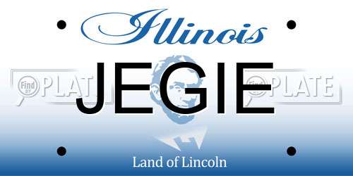JEGIE Illinois License Plate