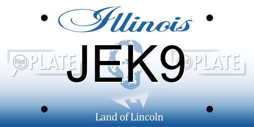 JEK9 Illinois License Plate