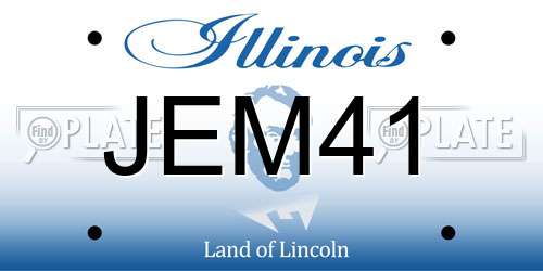 JEM41 Illinois License Plate