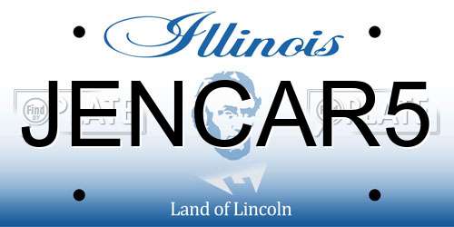 JENCAR5 Illinois License Plate